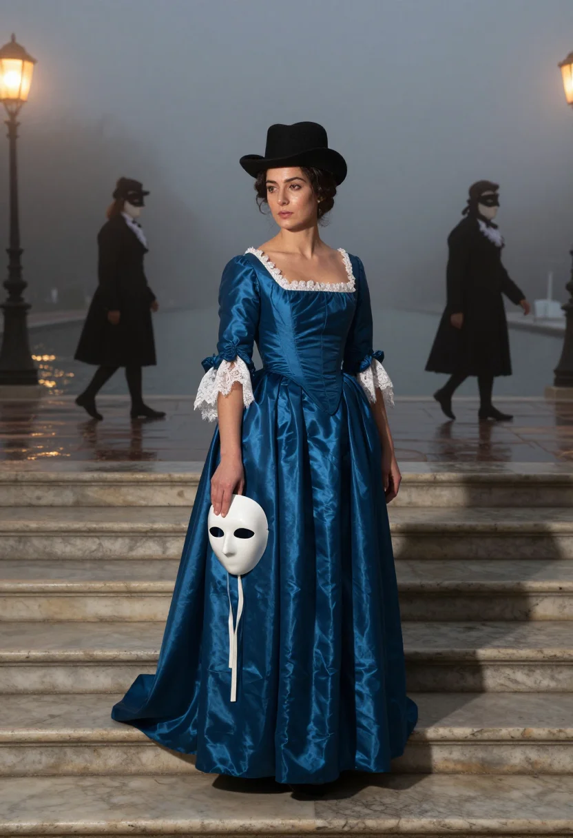 AI carnevale venezia sample — portrait of a woman, full-length portrait of a Western-Europ