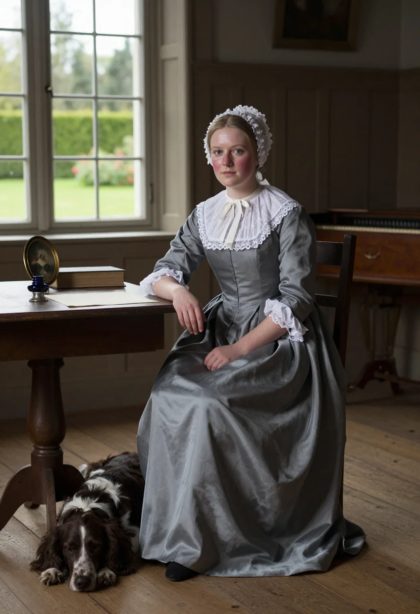 AI caroline mathilde struensee sample — portrait of a woman, full-length portrait of an English woma