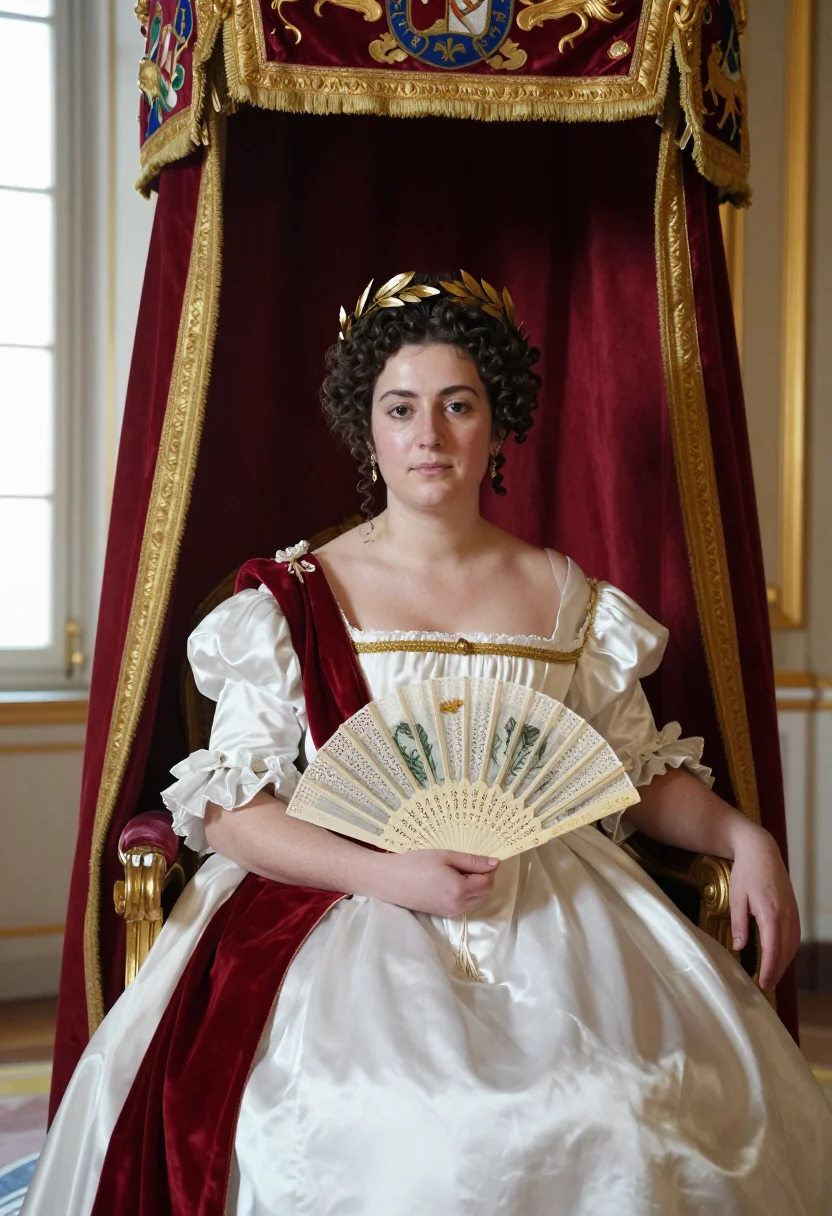AI caroline murat sample — portrait of a woman, half-length portrait of a Western-Europ