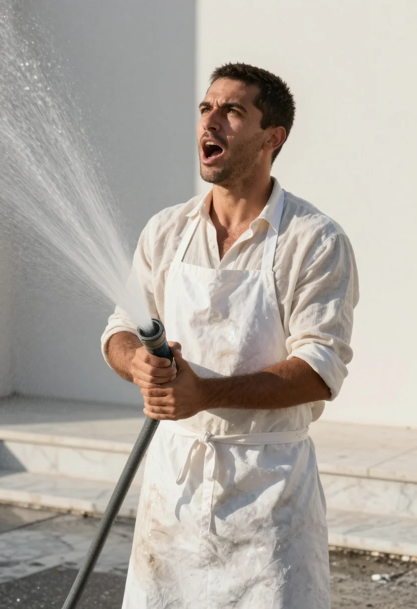 AI carrara white sample — portrait of a man, waist-up portrait of a man in his thirtie