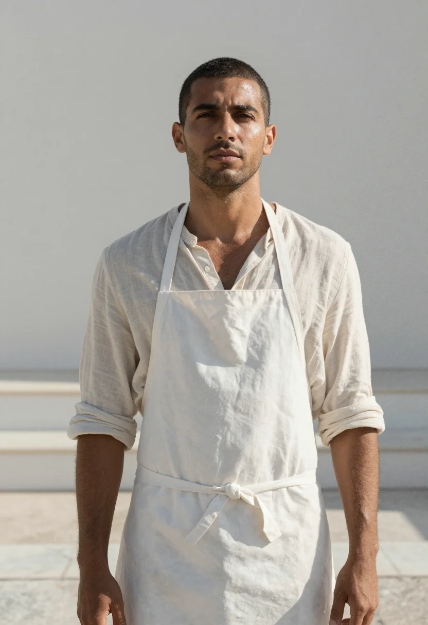 AI carrara white sample — portrait of a man, chest-up portrait of a man in his thirtie