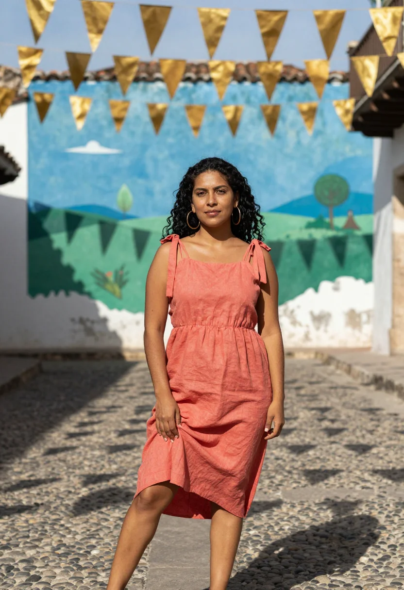 AI cartagena sample — portrait of a woman, full-length portrait of a Latin-America