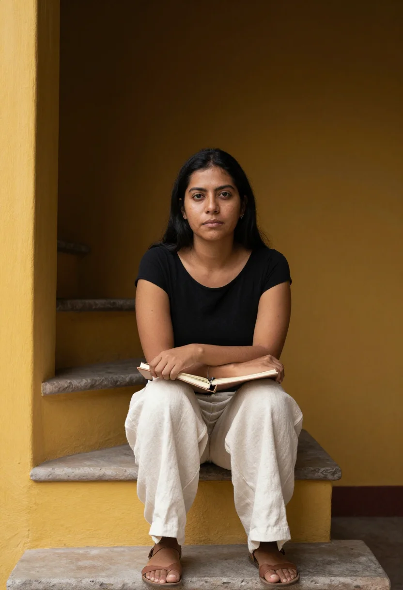AI casa barragan sample — portrait of a woman, chest-up portrait of a woman from Oaxac