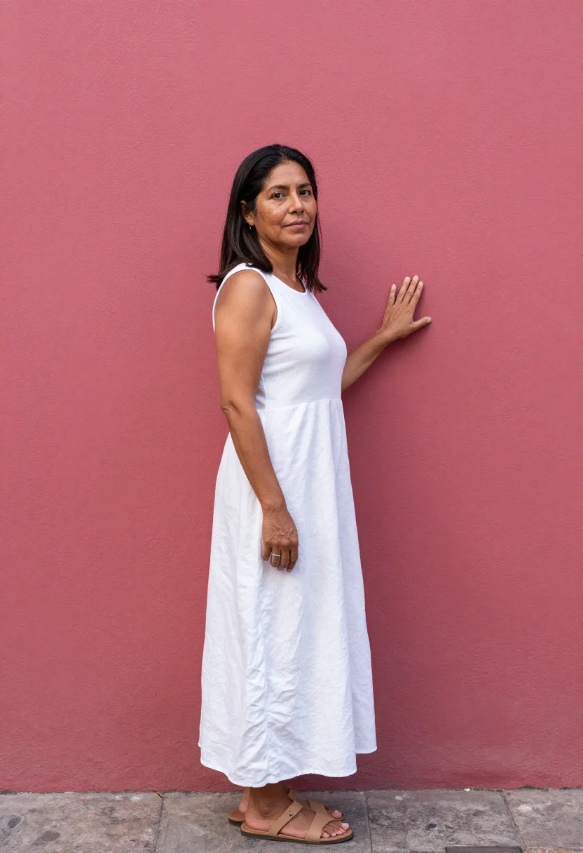 AI casa barragan sample — portrait of a woman, half-length portrait of a Mexican woman