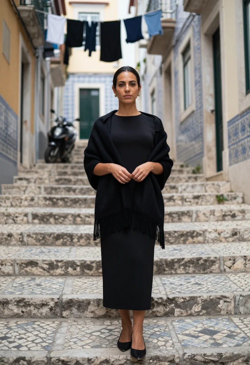 AI casa de fado sample — portrait of a woman, full-length portrait of a Portuguese wo