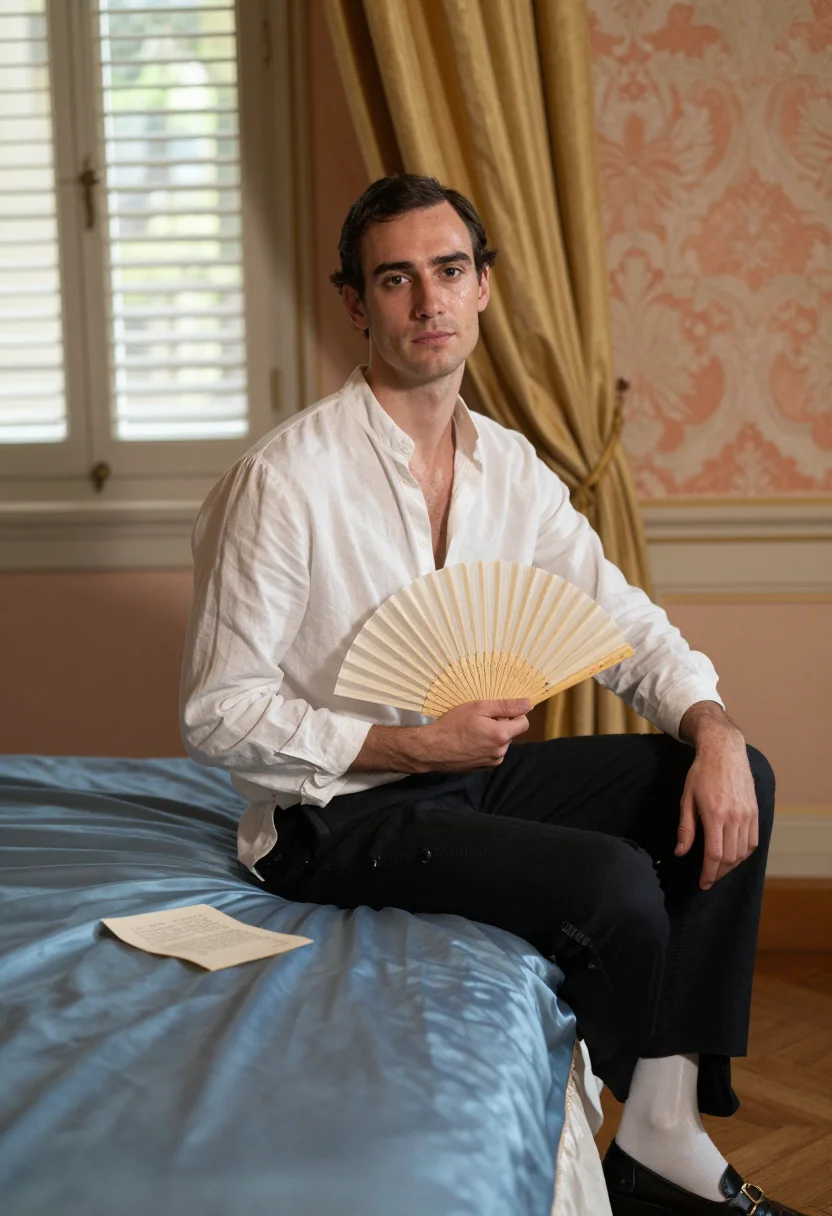 AI casanova sample — portrait of a man, close half-length portrait of a white man