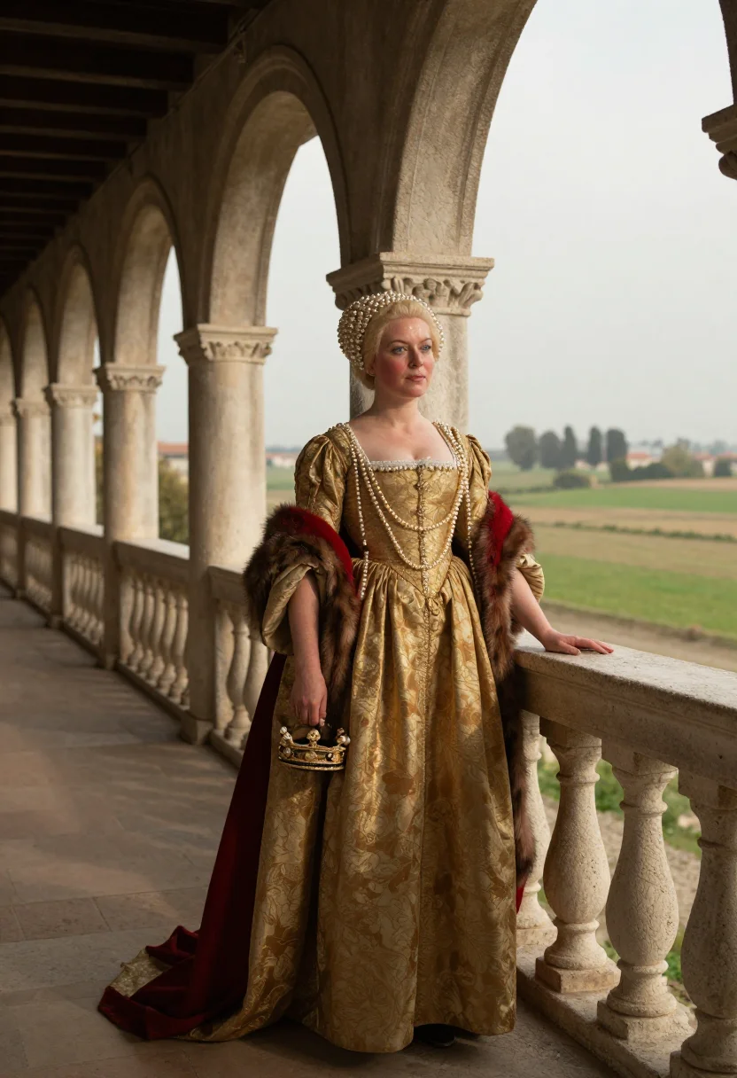 AI caterina cornaro sample — portrait of a woman, full-length portrait of a Venetian woma