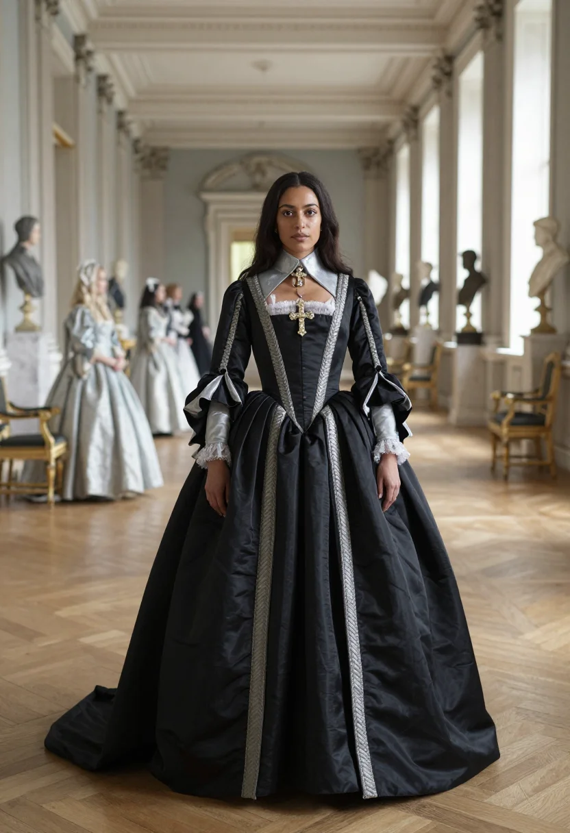 AI catherine of braganza sample — portrait of a woman, full-length portrait of a Portuguese wo