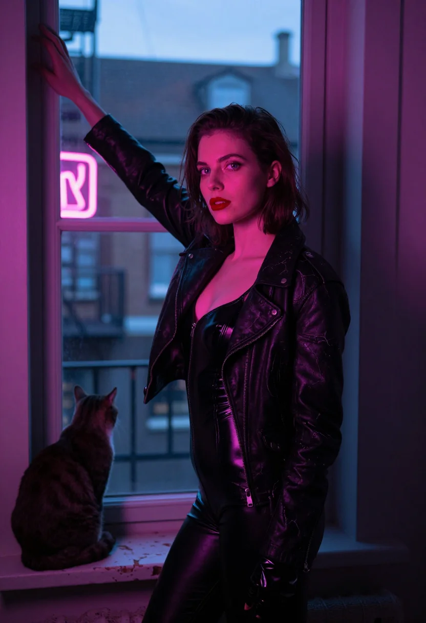 AI catwoman sample — portrait of a woman, half-length portrait of a Western-Europ