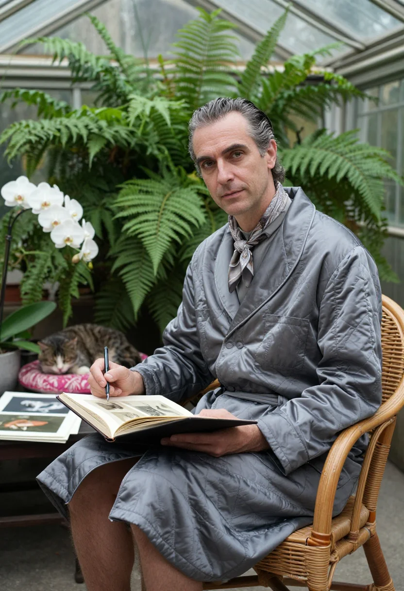 AI cecil beaton sample — portrait of a man, three-quarter-length portrait of a Wester