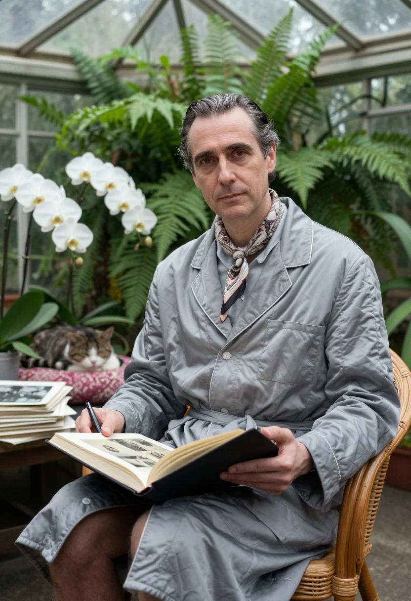AI cecil beaton sample — portrait of a man, close half-length portrait of a Western-E