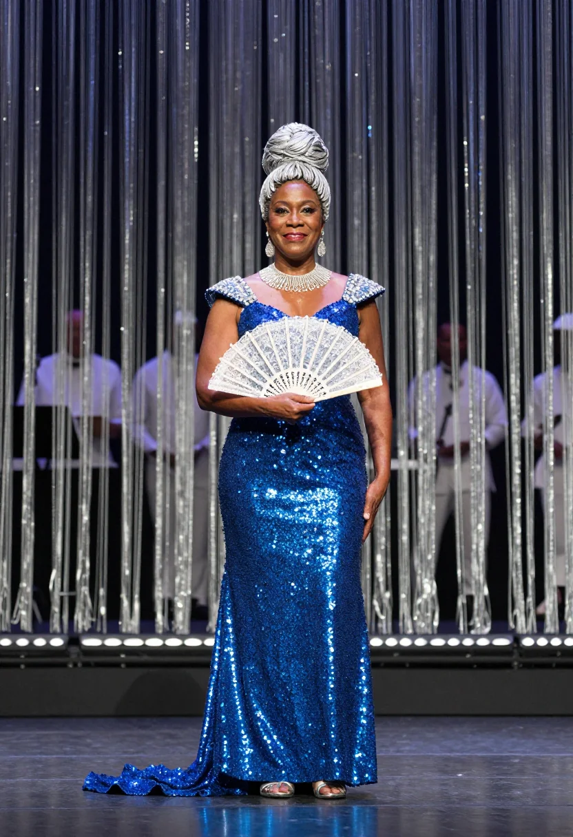 AI celia cruz sample — portrait of a woman, a full-length stage photograph of a wom