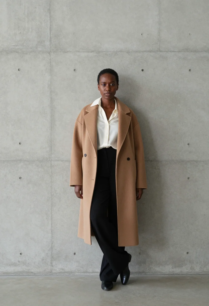 AI celine minimal sample — portrait of a woman, three-quarter-length portrait of a Blac