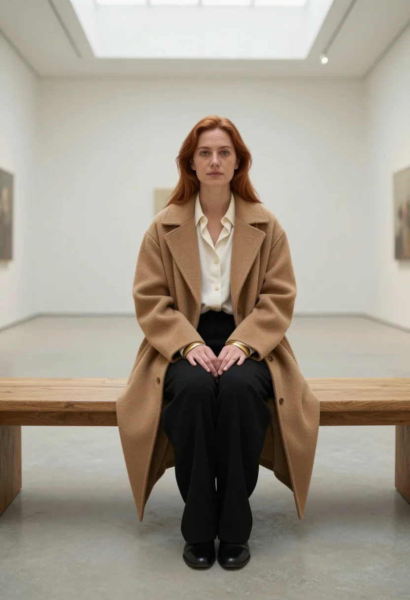 AI celine minimal sample — portrait of a woman, three-quarter-length portrait of a West