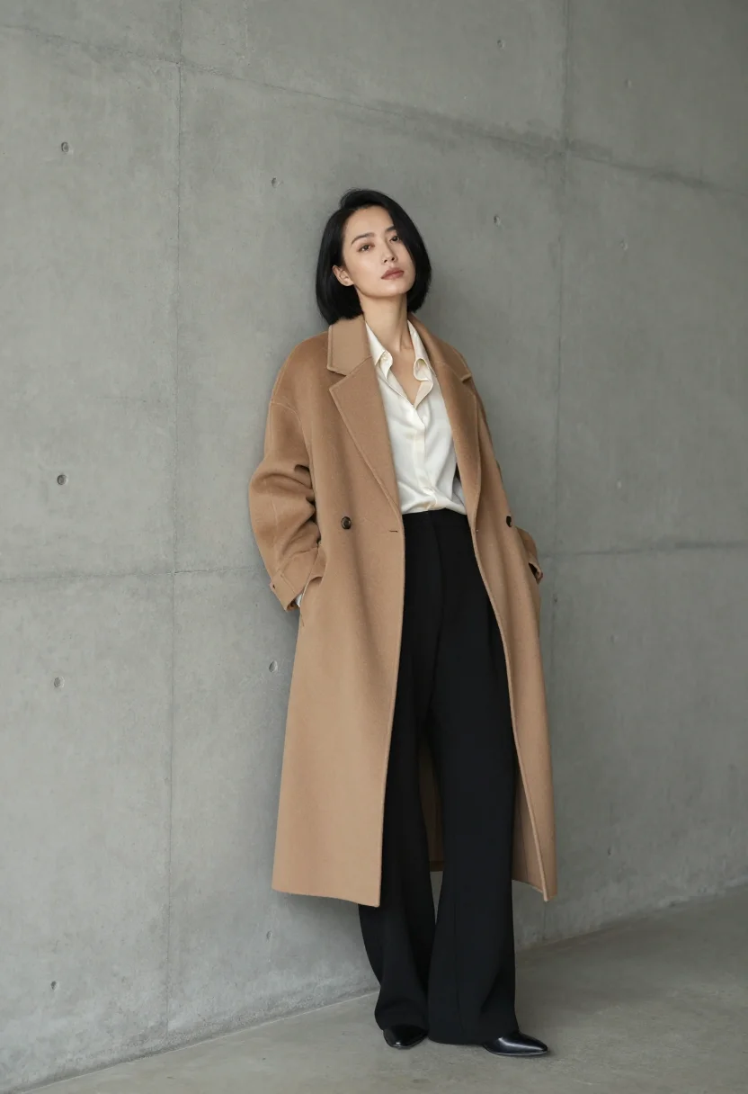 AI celine minimal sample — portrait of a woman, half-length portrait of an East-Asian w