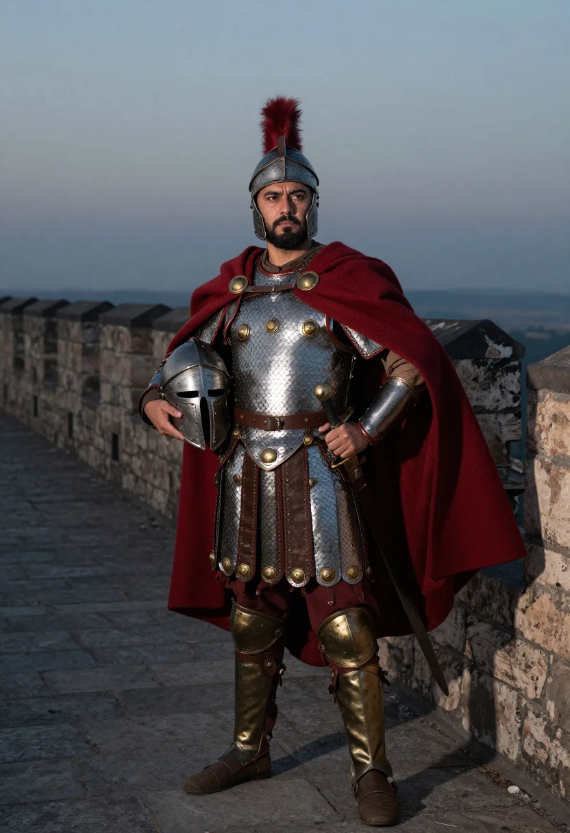 AI centurion sample — portrait of a man, full-length three-quarter portrait of a M