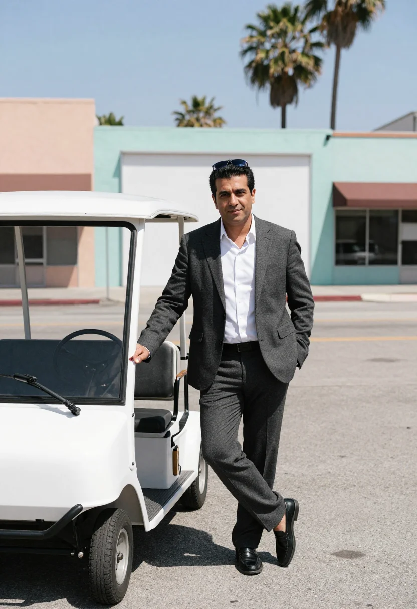 AI century city agent sample — portrait of a man, full-length portrait of a Persian-America