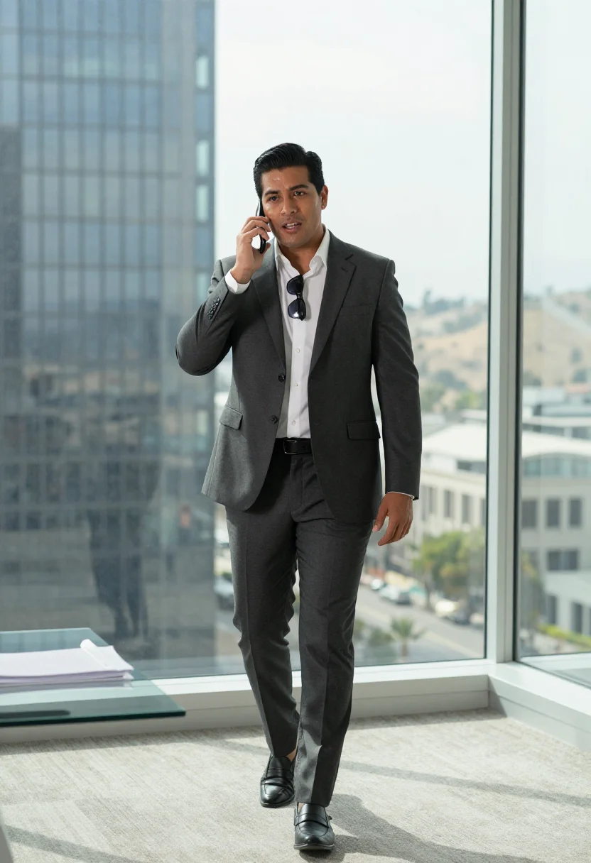 AI century city agent sample — portrait of a man, full-length portrait of a Mexican-America