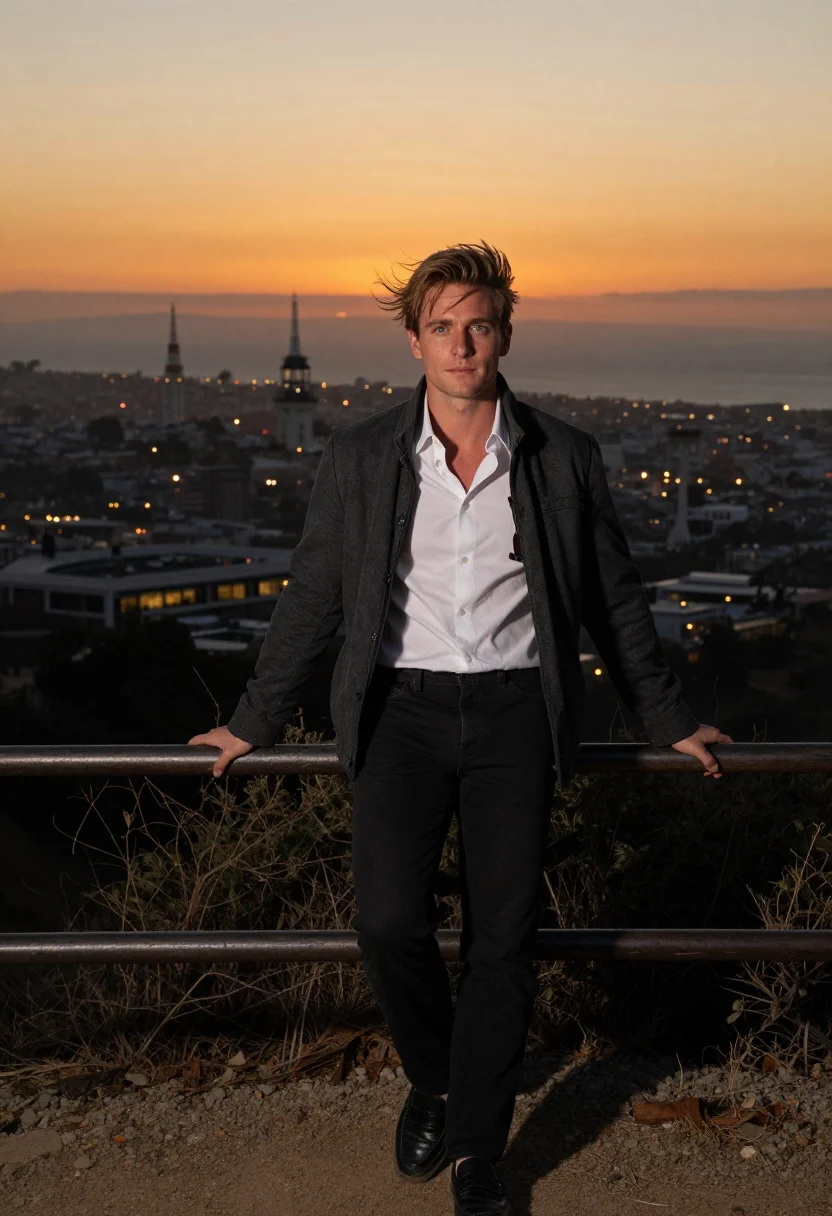 AI century city agent sample — portrait of a man, half-length portrait of an American man i