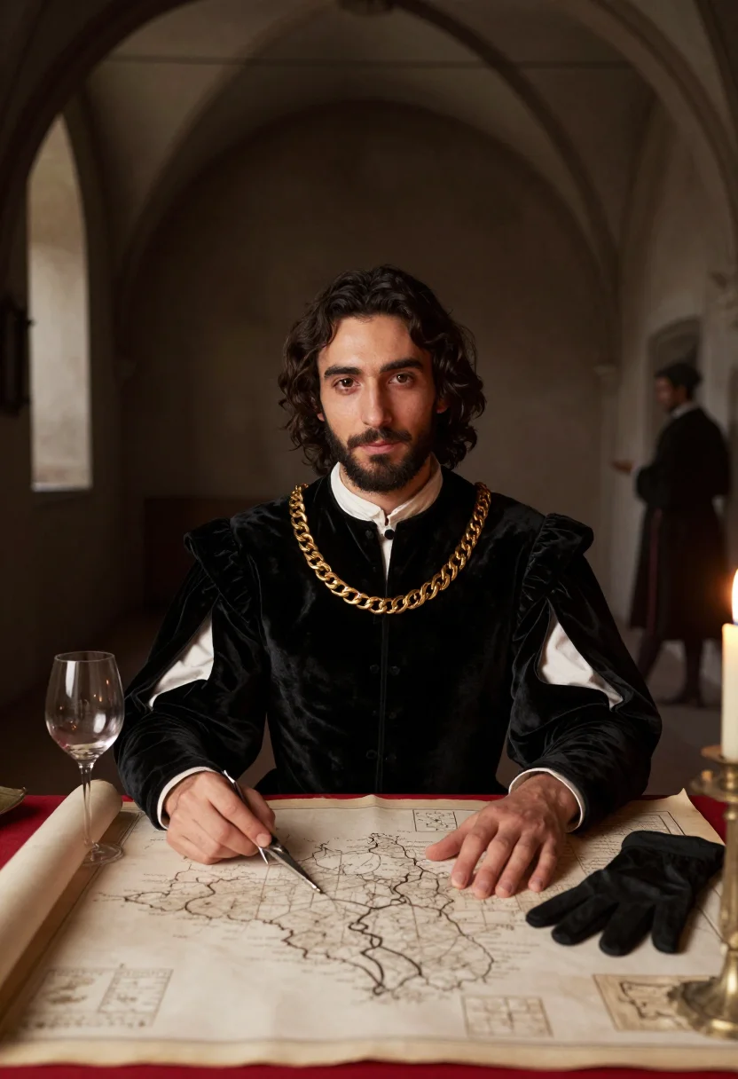 AI cesare borgia sample — portrait of a man, half-length portrait of a Northern-Italia