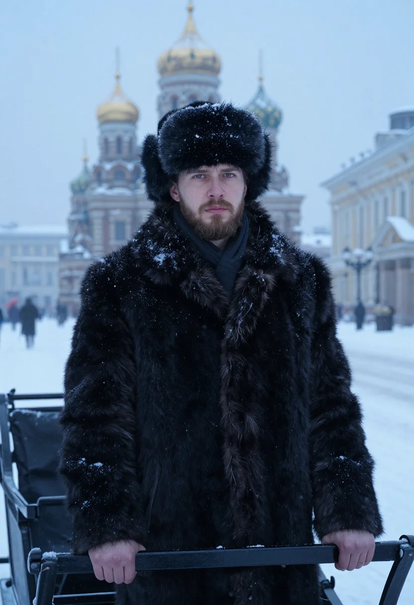 AI chaliapin sample — portrait of a man, half-length portrait of a Russian man wit