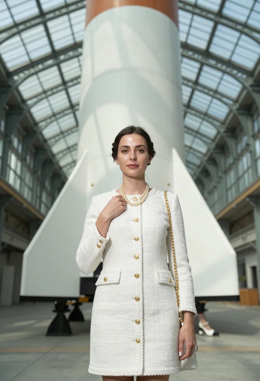 AI chanel grand palais sample — portrait of a woman, half-length portrait of a Western-Europ