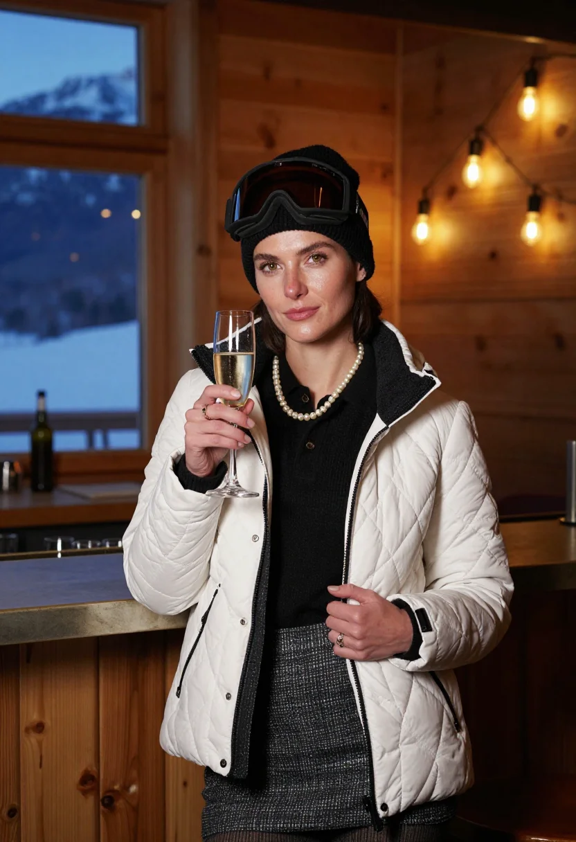 AI chanel neige sample — portrait of a woman, chest-up portrait of a Western-European