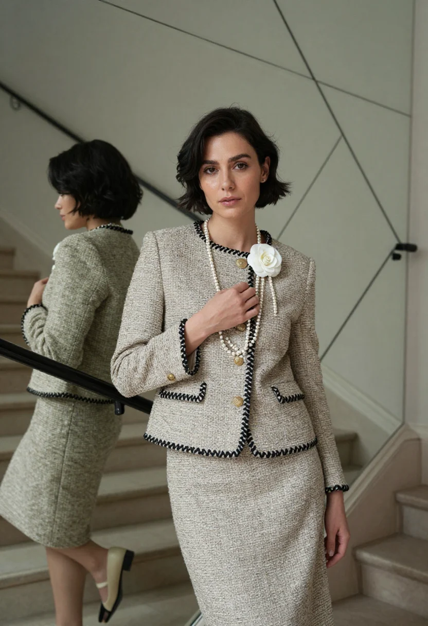 AI chanel ritz sample — portrait of a woman, half-length portrait of a French woman