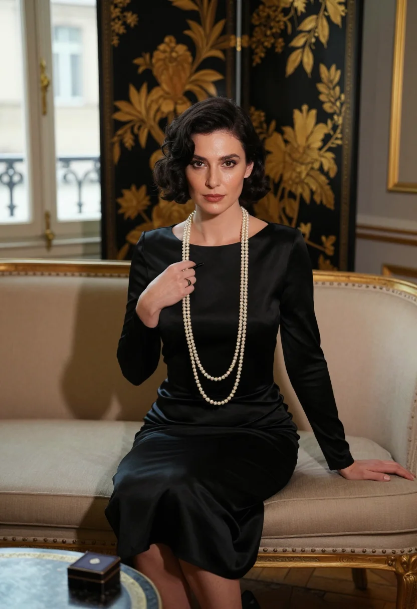 AI chanel ritz sample — portrait of a woman, half-length portrait of a French woman