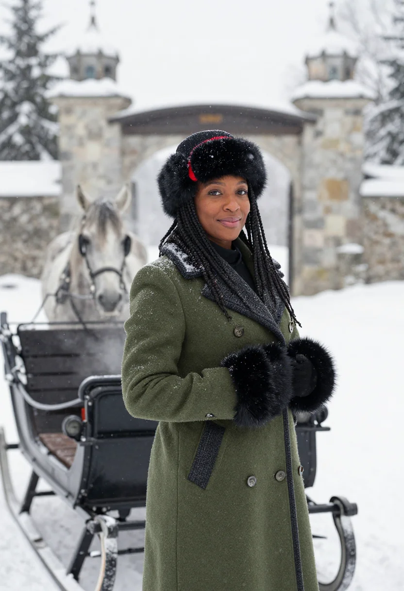 AI chanel salzburg sample — portrait of a woman, half-length portrait of a Black woman w