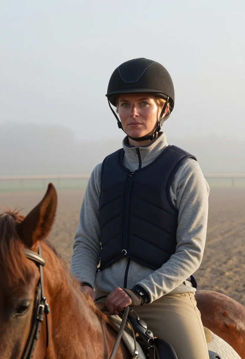AI chantilly gallops sample — portrait of a woman, chest-up three-quarter portrait of a We