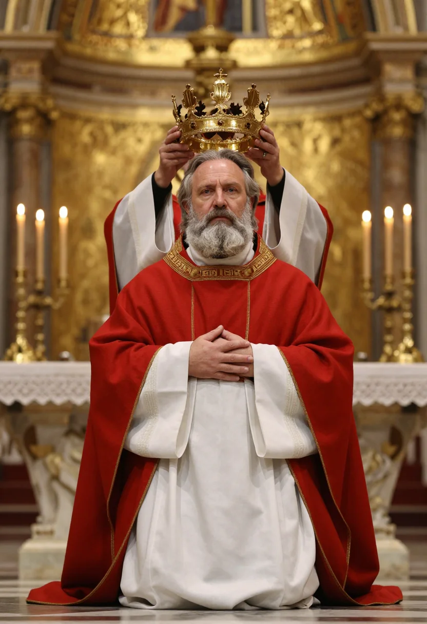 AI charlemagne sample — portrait of a man, half-length portrait of a Western-Europea