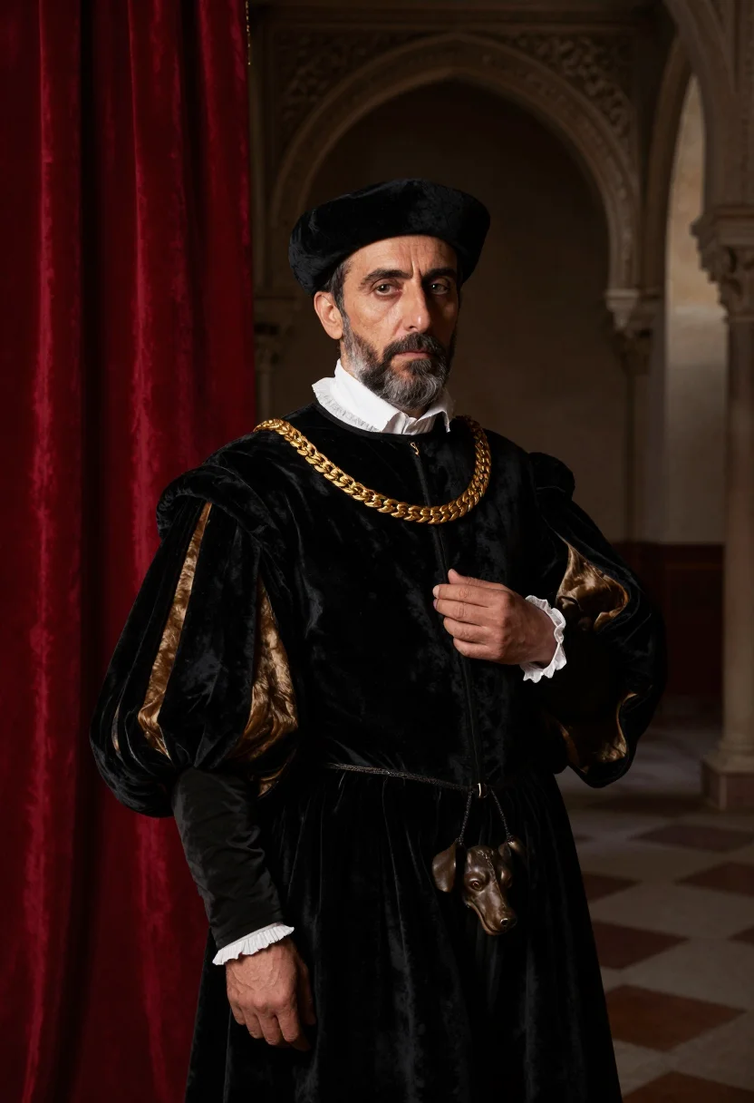 AI charles quint sample — portrait of a man, half-length portrait of a Western-Europea
