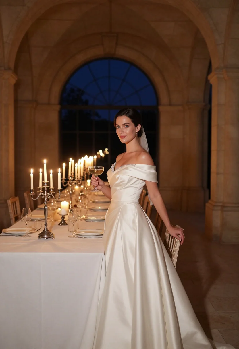 AI chateau wedding sample — portrait of a woman, full-length portrait of a Western-Europ