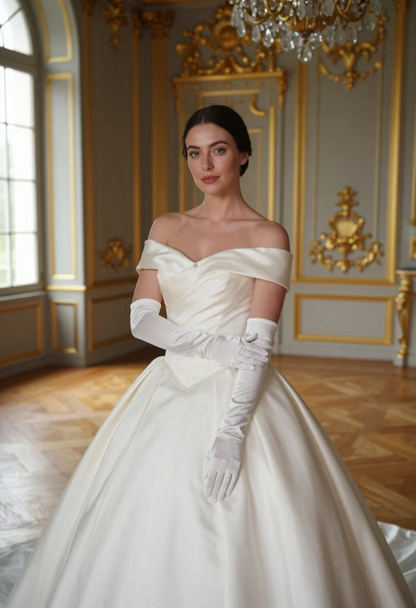AI chateau wedding sample — portrait of a woman, half-length portrait of a Western-Europ