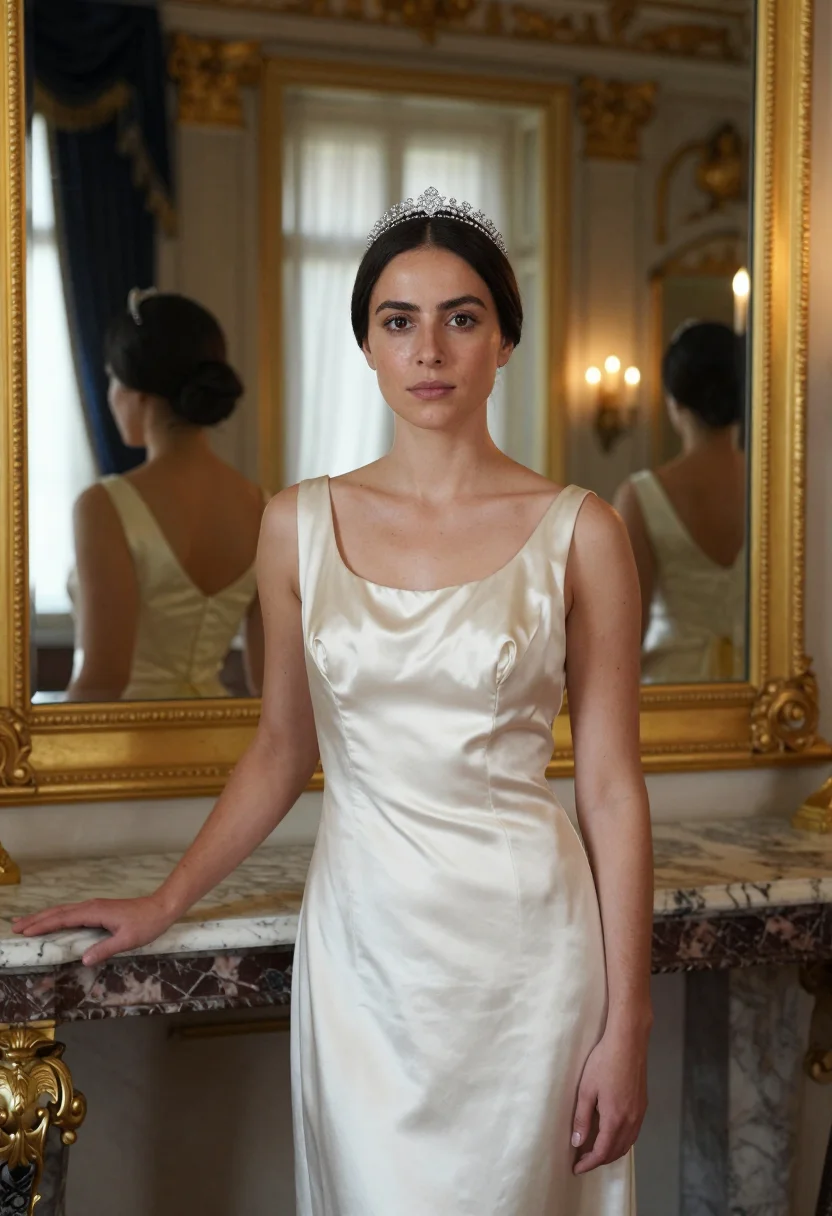 AI chaumet diademe sample — portrait of a woman, three-quarter-length portrait of a West