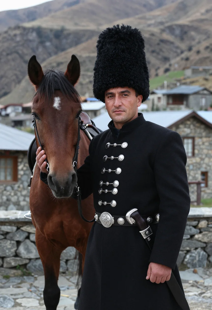 Example portrait from the AI Cherkeska Papakha — Free Preview, Train Once