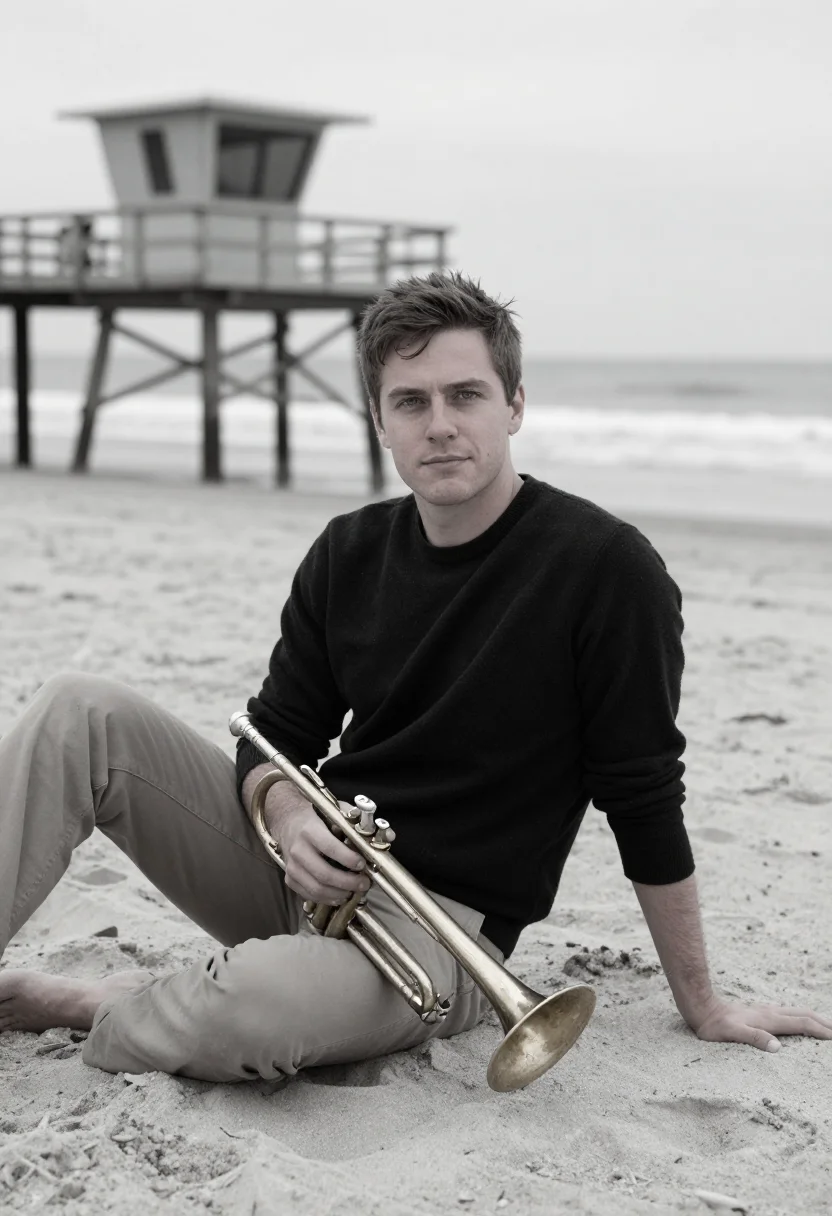 AI chet baker sample — portrait of a man, half-length portrait of a Western-Europea