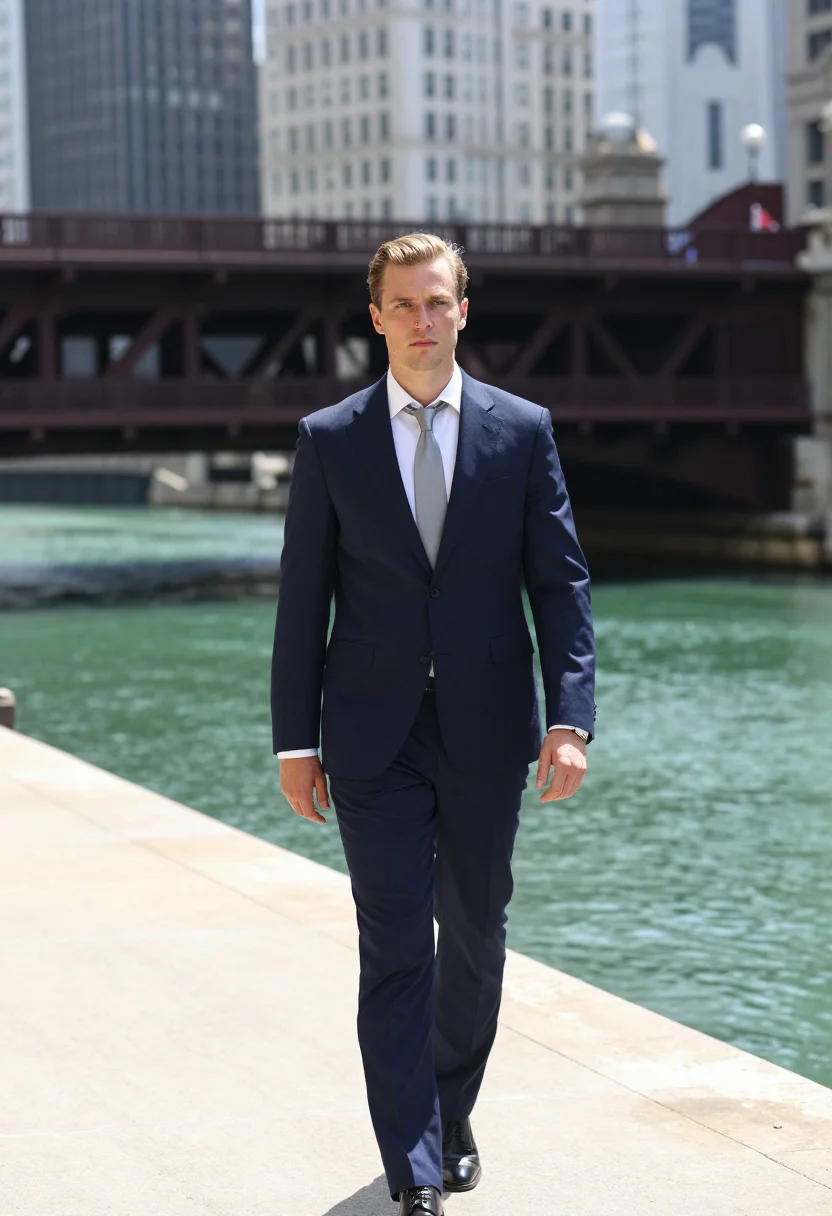 AI chicago board of trade sample — portrait of a man, three-quarter-length portrait of a Wester