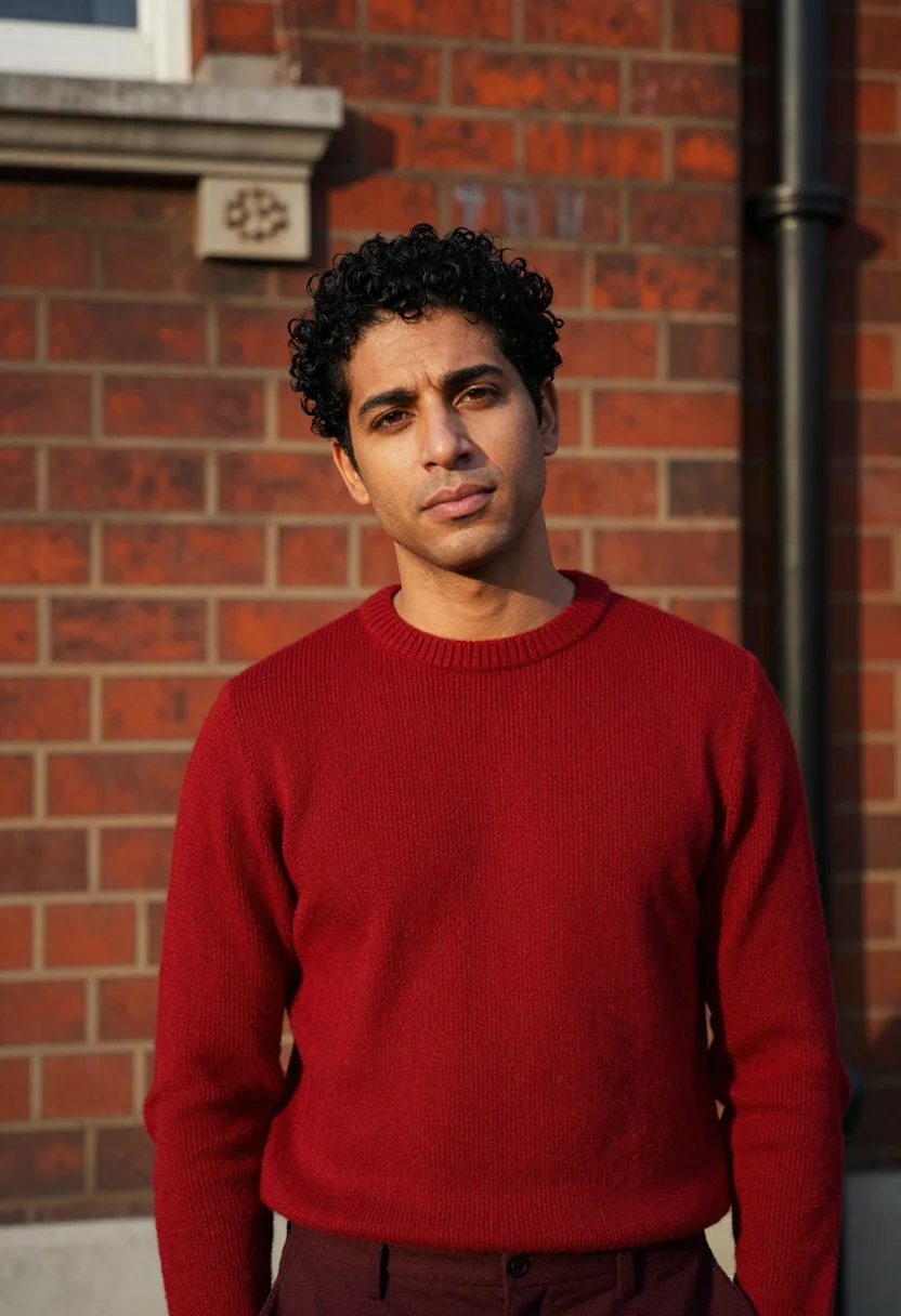 AI chiltern firehouse marylebone red brick courtyard sample — portrait of a man, an Italian guest in his early forties wit