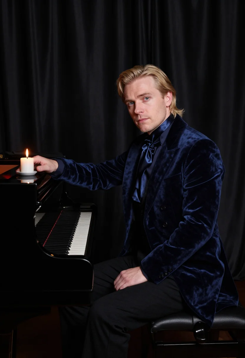 AI chopin nocturne sample — portrait of a man, half-length portrait of a man of Central-