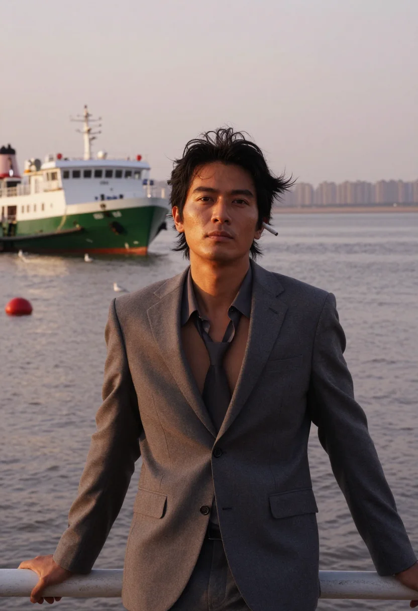 AI chow yun fat sample — portrait of a man, close half-length portrait of a man of So
