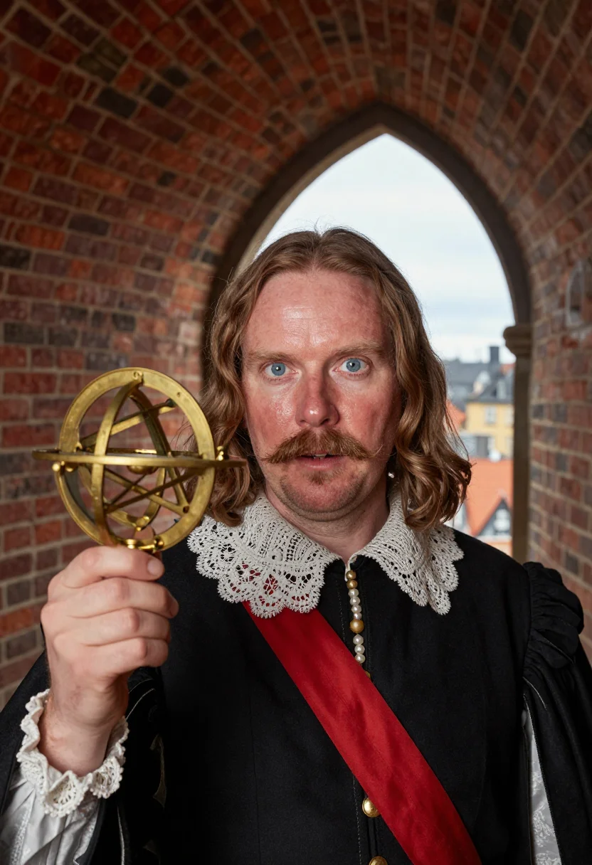 AI christian iv rosenborg sample — portrait of a man, chest-up portrait of a Danish man in his