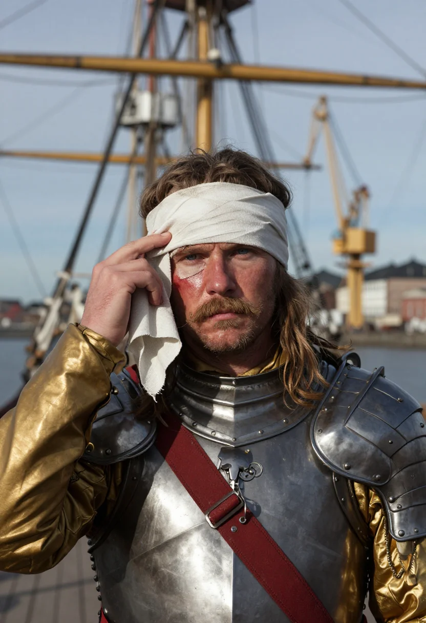 AI christian iv rosenborg sample — portrait of a man, chest-up portrait of a Danish man in his