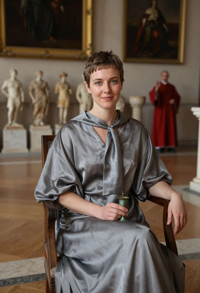 AI christina of sweden sample — portrait of a woman, three-quarter-length portrait of a Swed