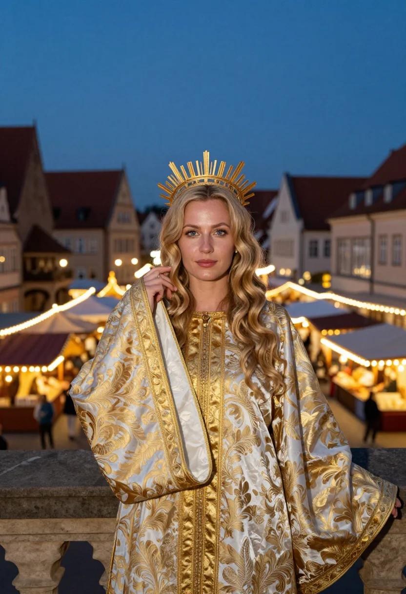 AI christkind nuremberg sample — portrait of a woman, close portrait of a young Western-Europ