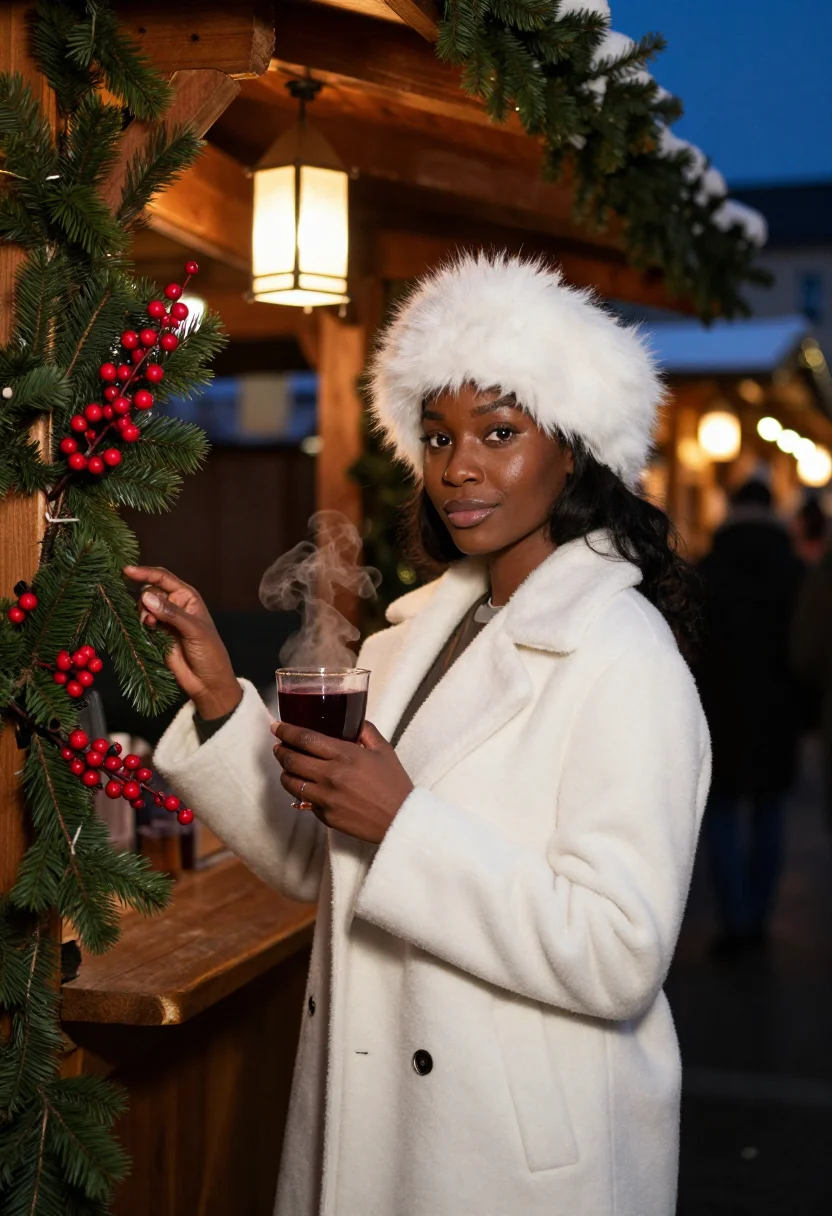 AI christmas in quebec sample — portrait of a woman, three-quarter-length portrait of a woma