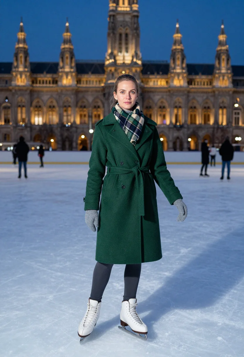 AI christmas in vienna sample — portrait of a woman, full-length portrait of a Western-Europ