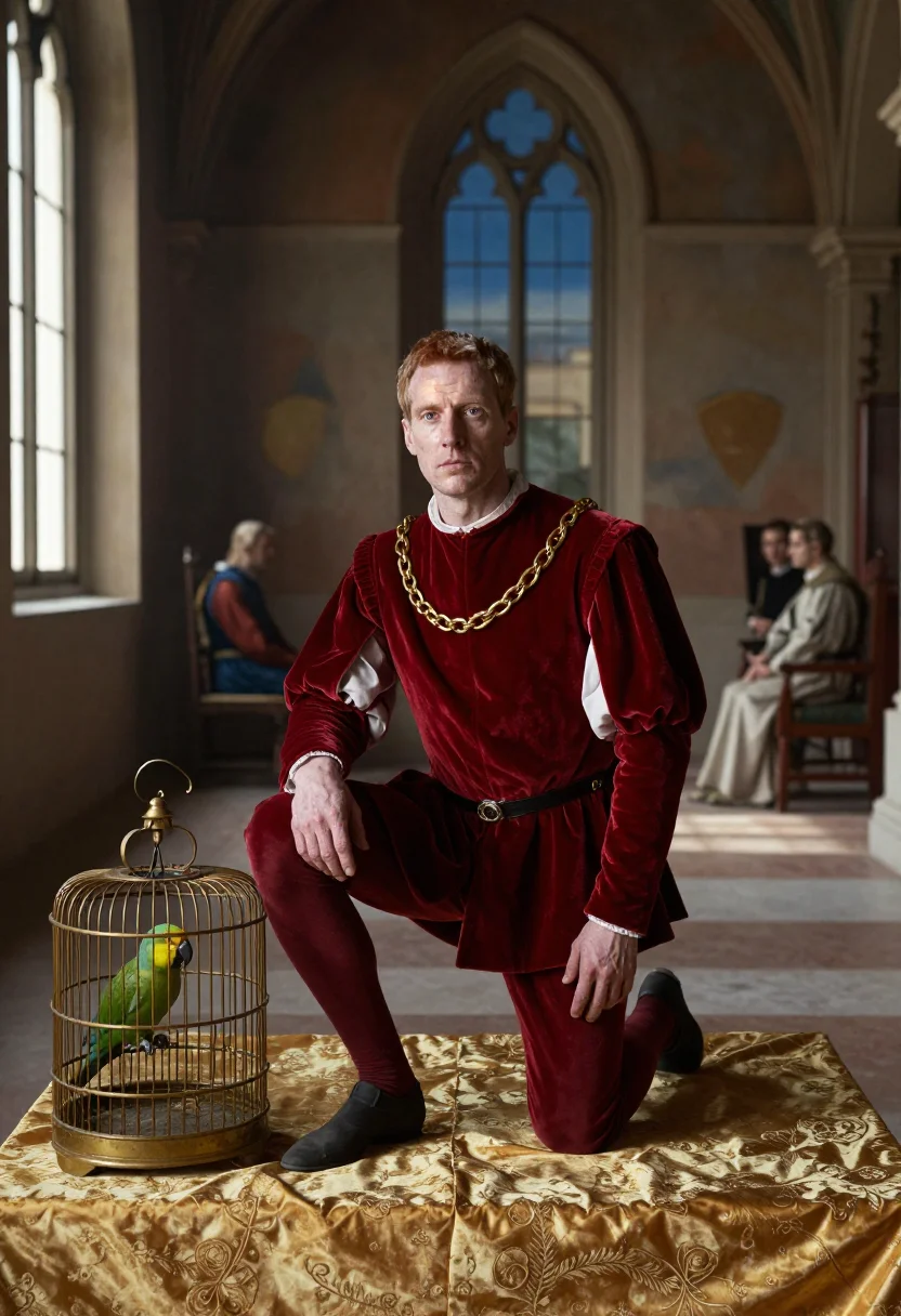AI christopher columbus sample — portrait of a man, low full-length portrait of a Genoese man