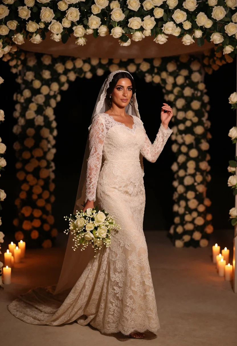 AI chuppah sample — portrait of a woman, full-length portrait of an Ashkenazi Je